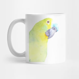 blue fronted amazon watercolor bird Mug